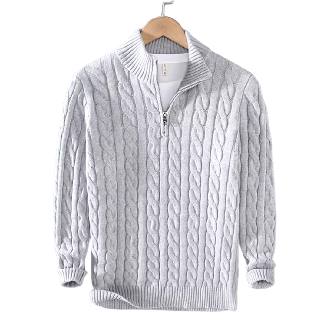 Oxford Half Zip Sweater