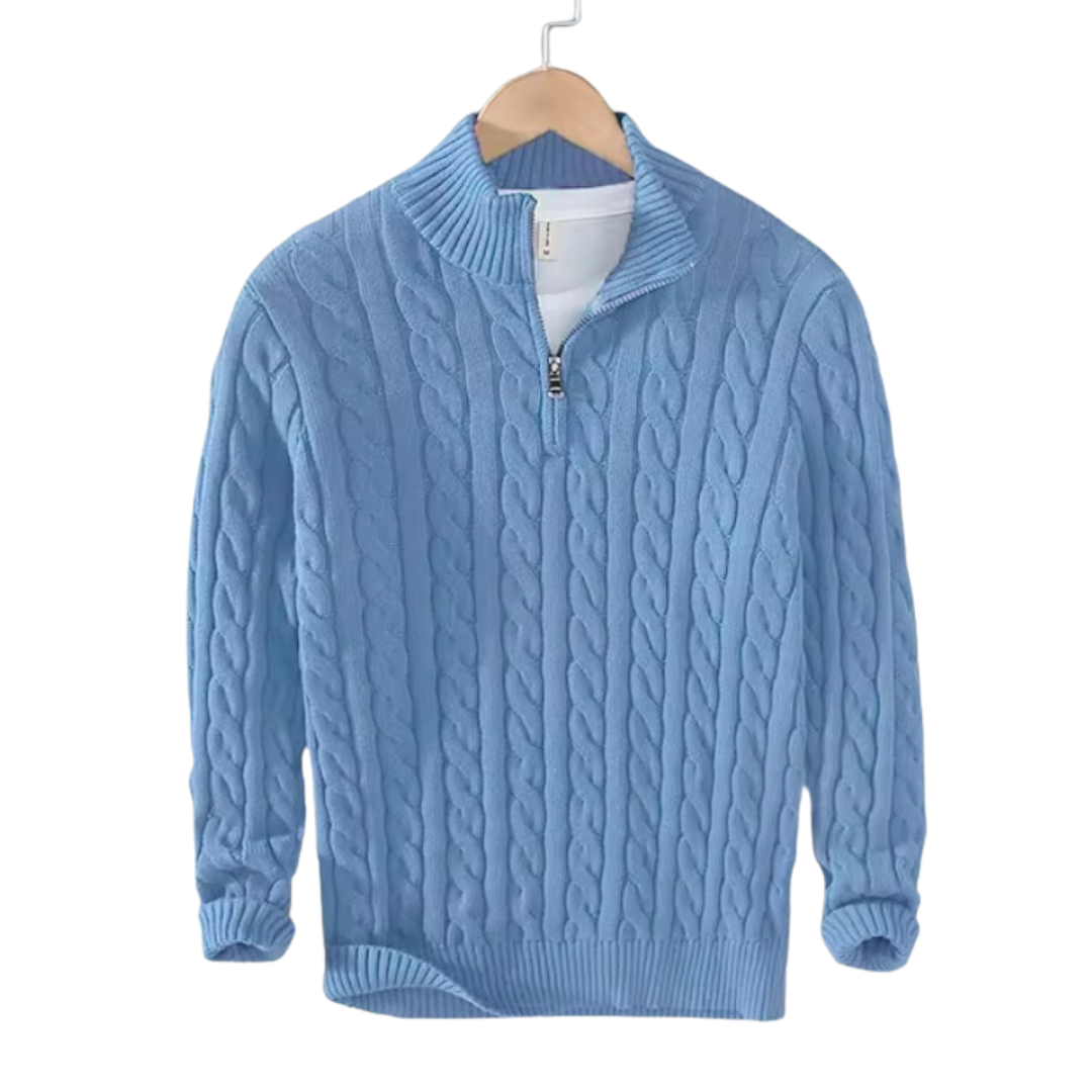 Oxford Half Zip Sweater