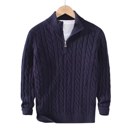 Oxford Half Zip Sweater